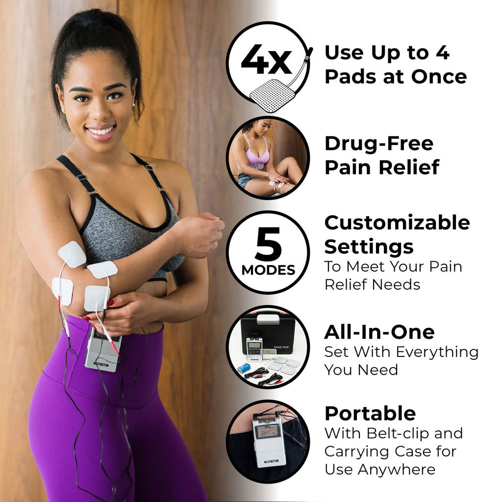 TENS 7000 2nd Edition Digital TENS Unit Kit With Accessories - TENS 7000