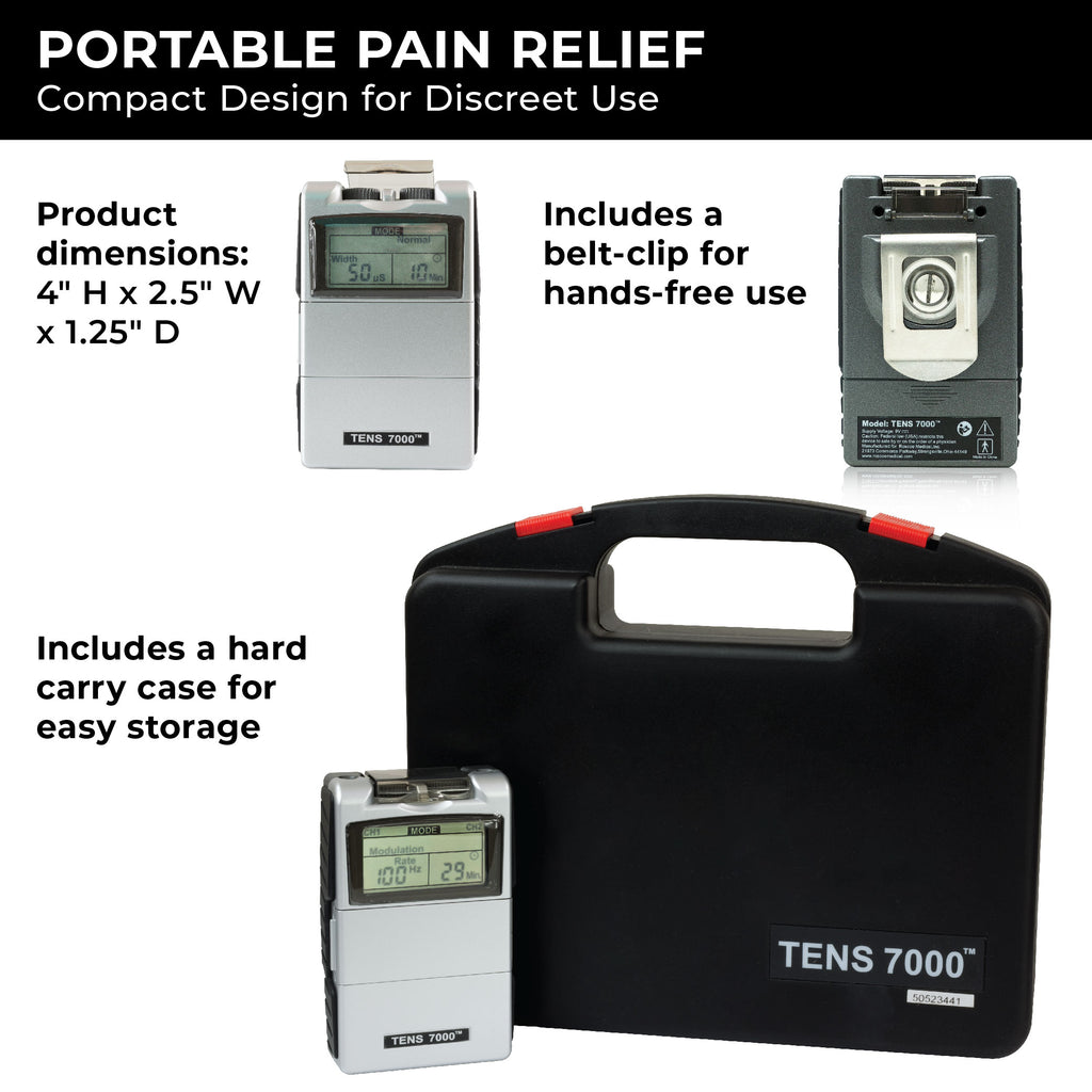 TENS 7000 2nd Edition Digital TENS Unit Kit With Accessories - TENS 7000