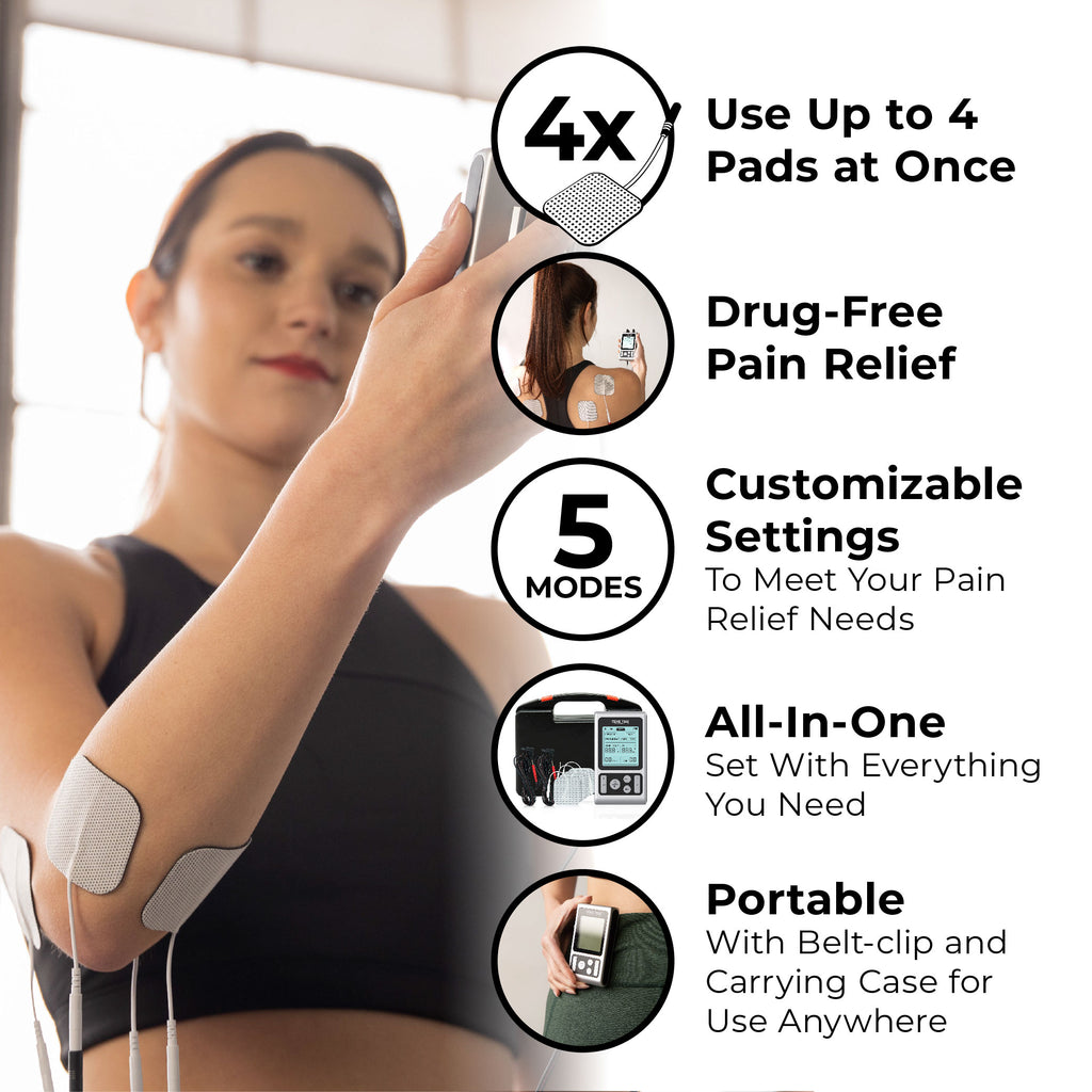 TENS 7000 Rechargeable TENS Unit Muscle Stimulator and Pain Relief Machine - TENS7000.com
