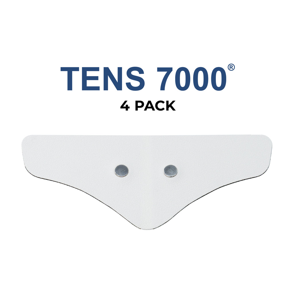 TENS 7000 device with '4 Pack' text on a white background