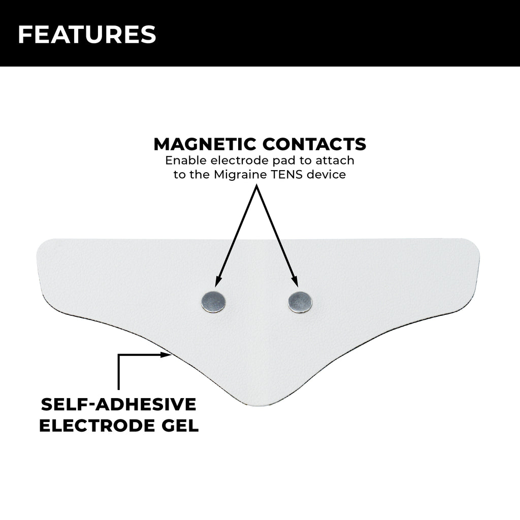Electrode pad with magnetic contacts and self-adhesive gel on a white background