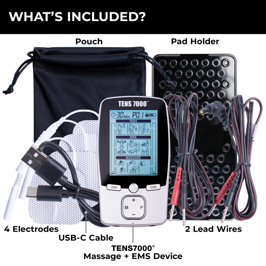 TENS 7000 3-in-1 Combo Unit with TENS, EMS, & Massage