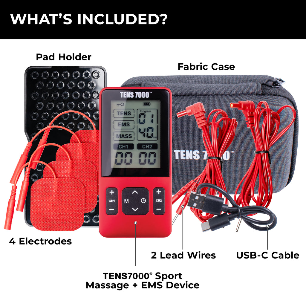 TENS 7000 Sport Recovery TENS Unit with TENS, EMS, & Massage