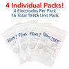 Official TENS 7000 Electrode Pads - 2" x 4" - 16 Count