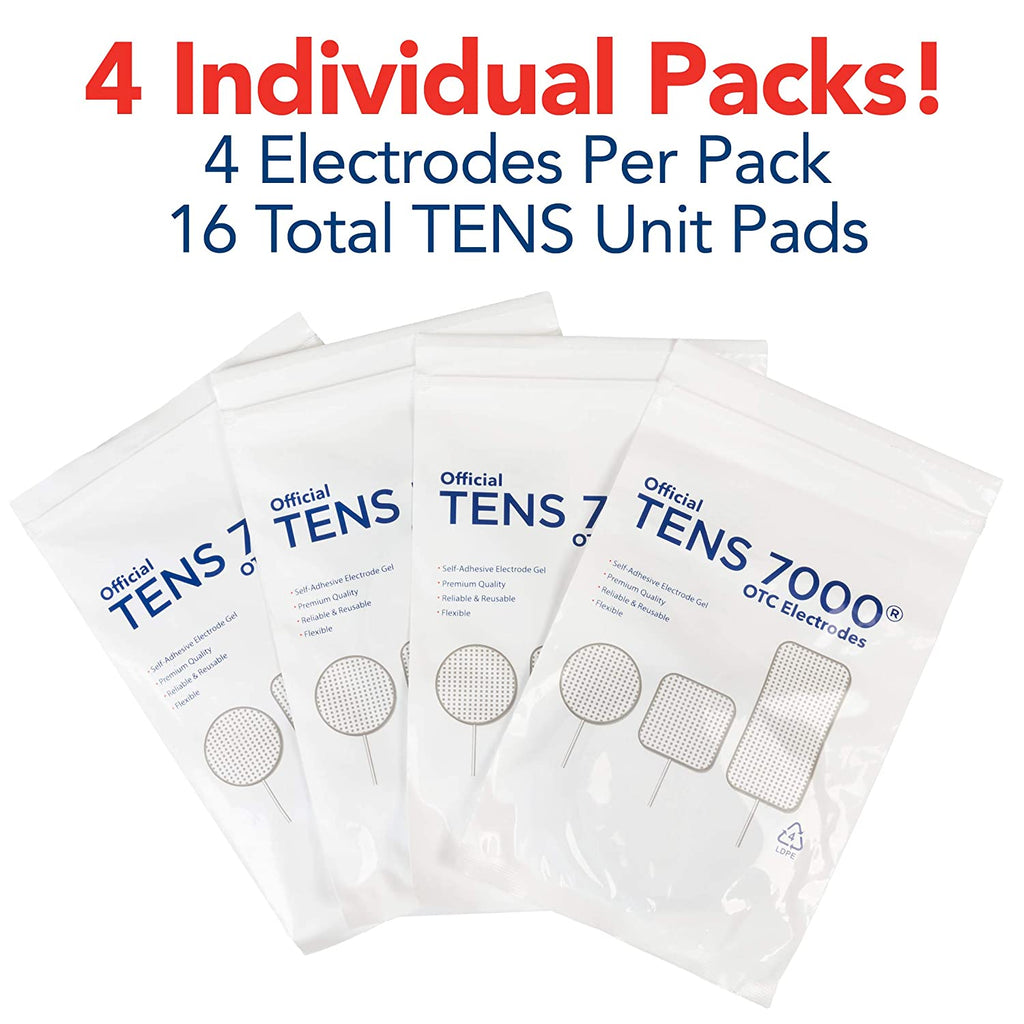 Official TENS 7000 Electrode Pads - 2" x 4" - 16 Count