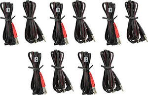 TENS Unit Wires - TENS Lead Wires For Electrodes - 5 Pair, 10 Total Lead Wires - TENS 7000