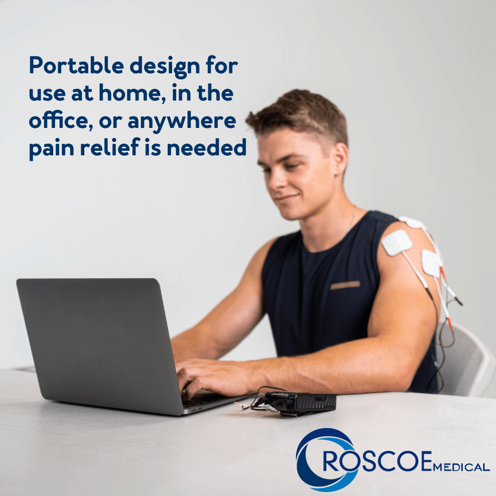 Roscoe Medical TENS Unit and EMS Muscle Stimulator, 2 Channel - TENS 7000