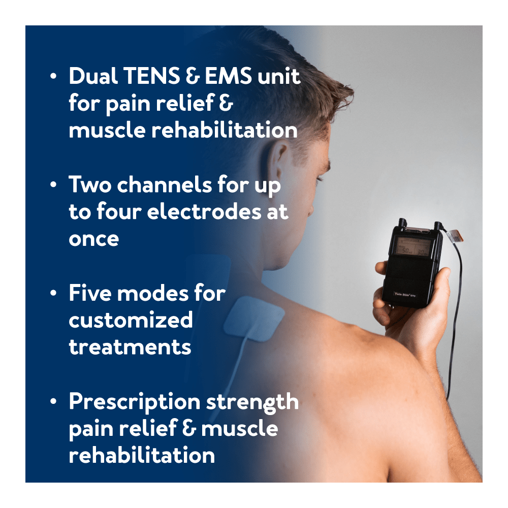 Roscoe Medical TENS Unit and EMS Muscle Stimulator, 2 Channel - TENS 7000
